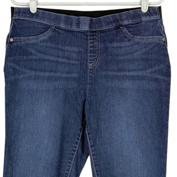 Simply‎ Vera Wang Women's Pull-on Elastic Back Stretch Blue Denim Jeans Size 12 - Picture 3 of 11